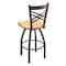 Holland Bar Stool Co 25" Swivel Counter Stool, Bronze Finish, Nat Oak Seat 82025BZNatOak - alternate 2